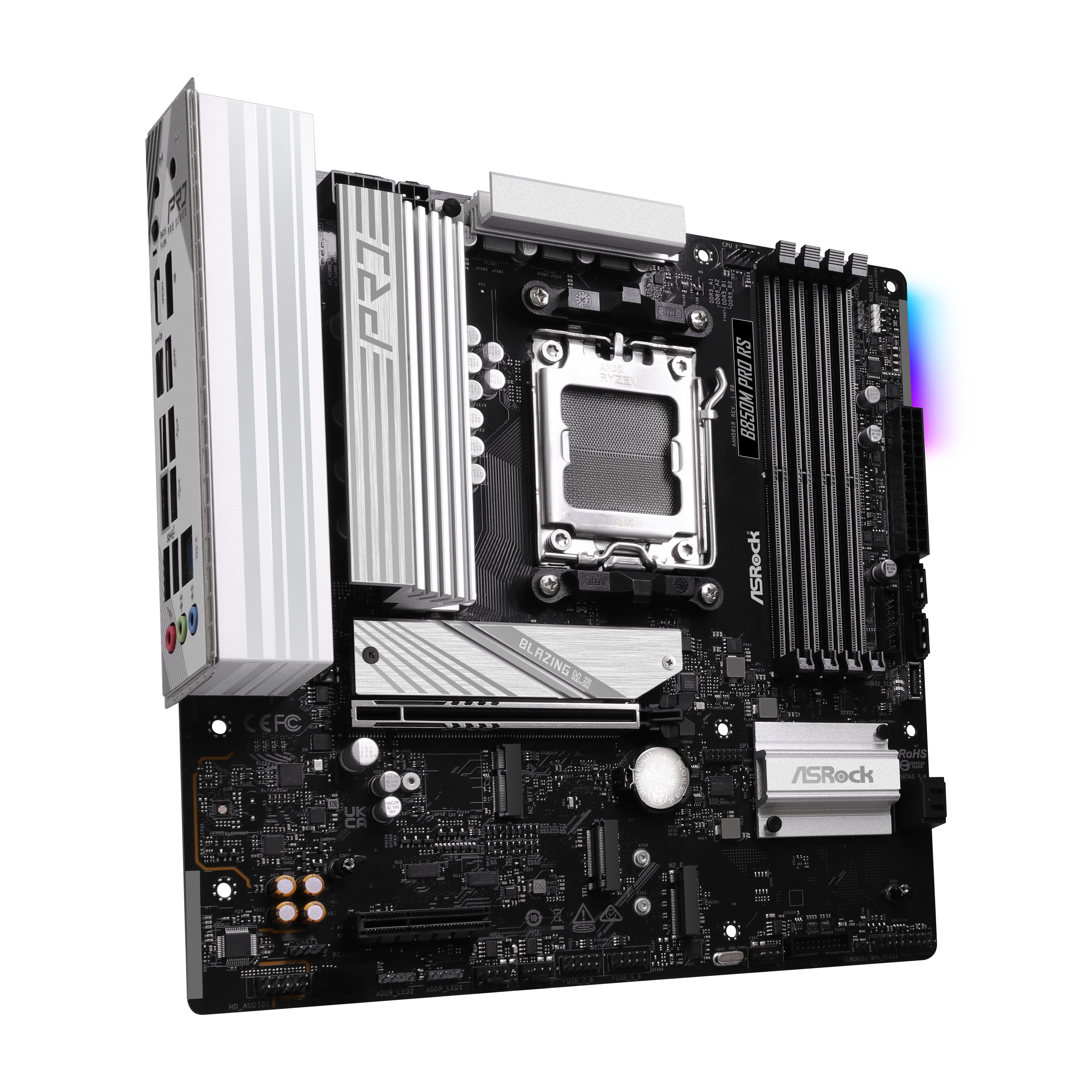 ASRock B850M Pro RS AM5 Socket DDR5 Micro ATX Motherboard - Perfect for Gaming PCs, Workstations & Home Office Builds