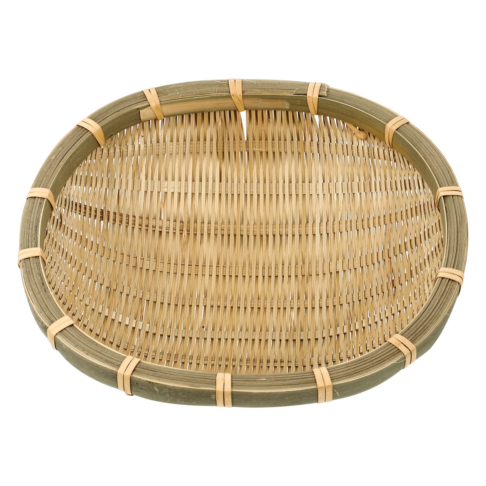 DOITOOL Rustic Woven Bamboo Basket - Multipurpose Serving Bowl for Fruits, Bread & Centerpieces | Eco-Friendly Kitchen Countertop Organizer & Household Dustpan | Perfect for Farmhouse Dining, Party Serving & Pantry Storage