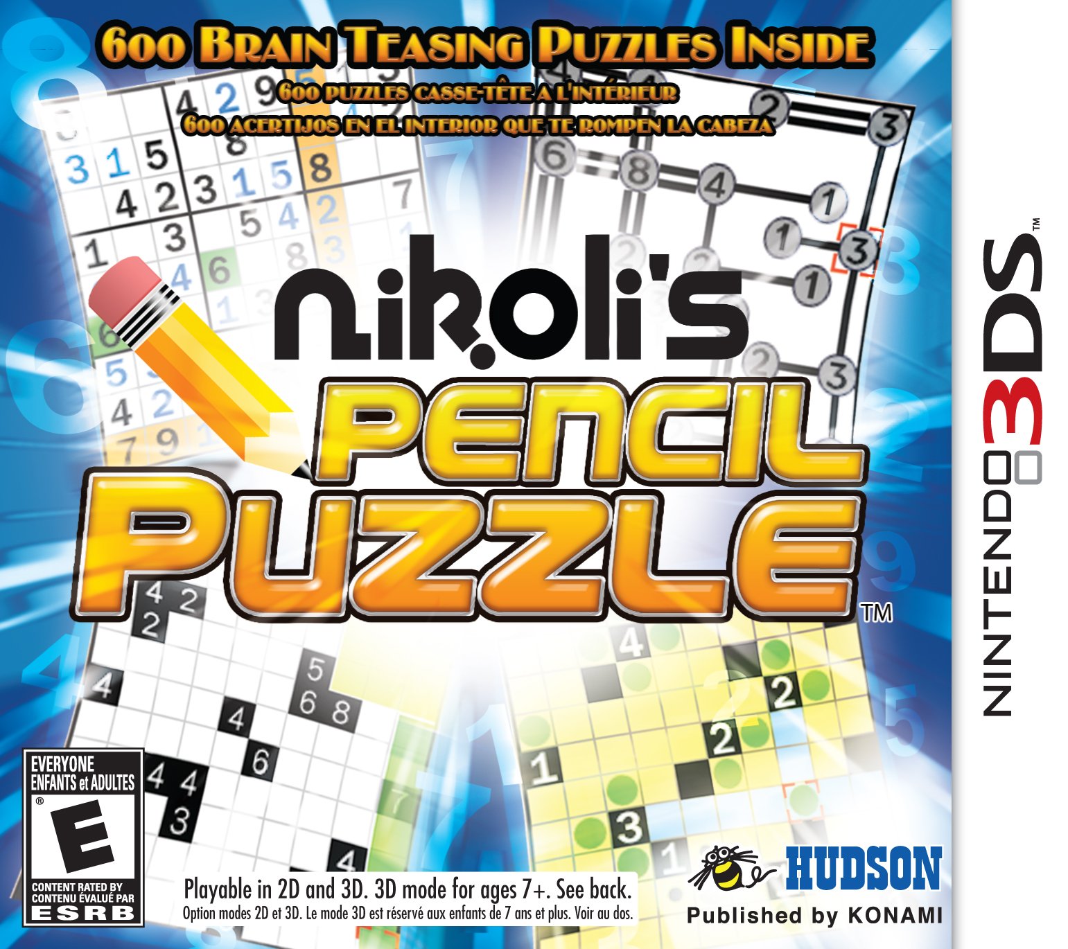 Nikoli's Pencil Puzzle Game for Nintendo 3DS (Renewed) - Brain Teaser & Logic Puzzle Challenge - Perfect for Commuting and Travel Entertainment