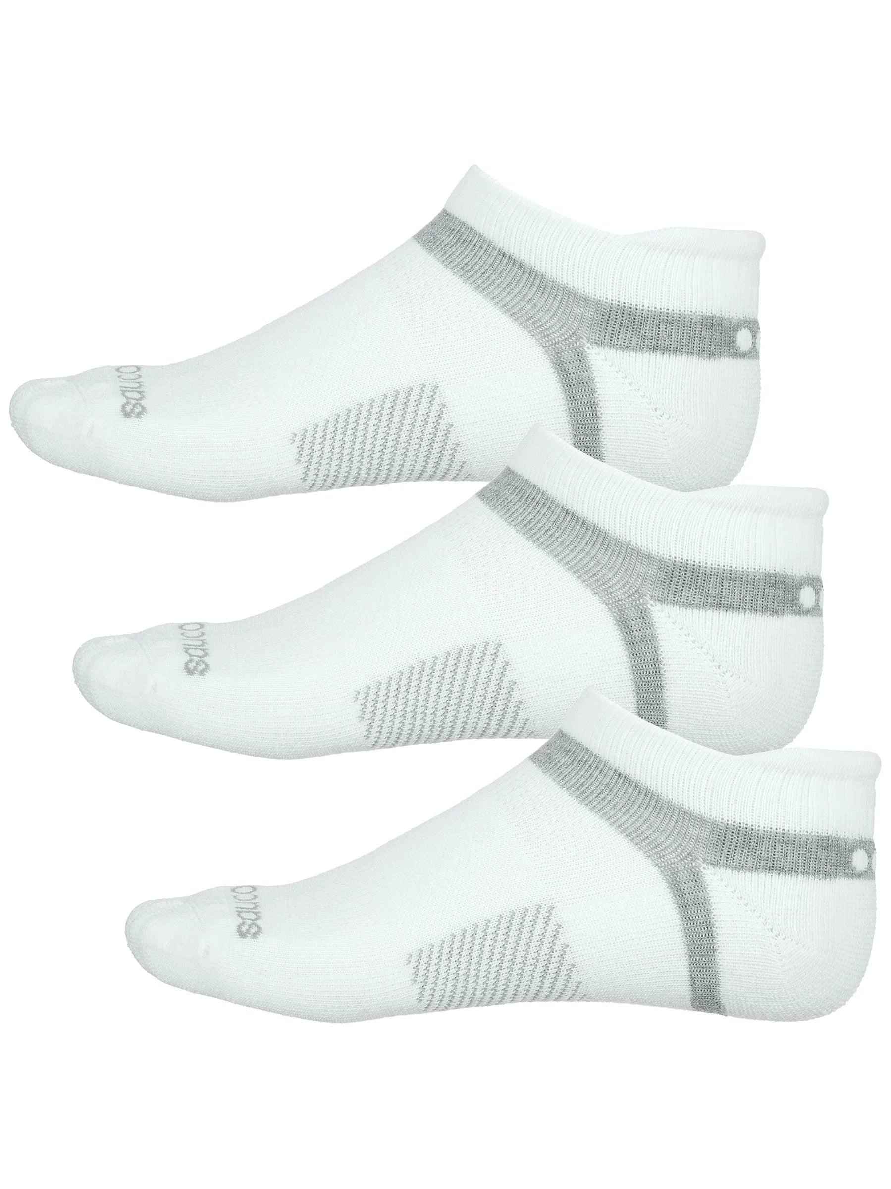 Inferno Cushion No Show Socks 3-Pack - Breathable Low Cut Liner Socks for Women & Men - Perfect for Sneakers, Loafers & Casual Shoes (White)