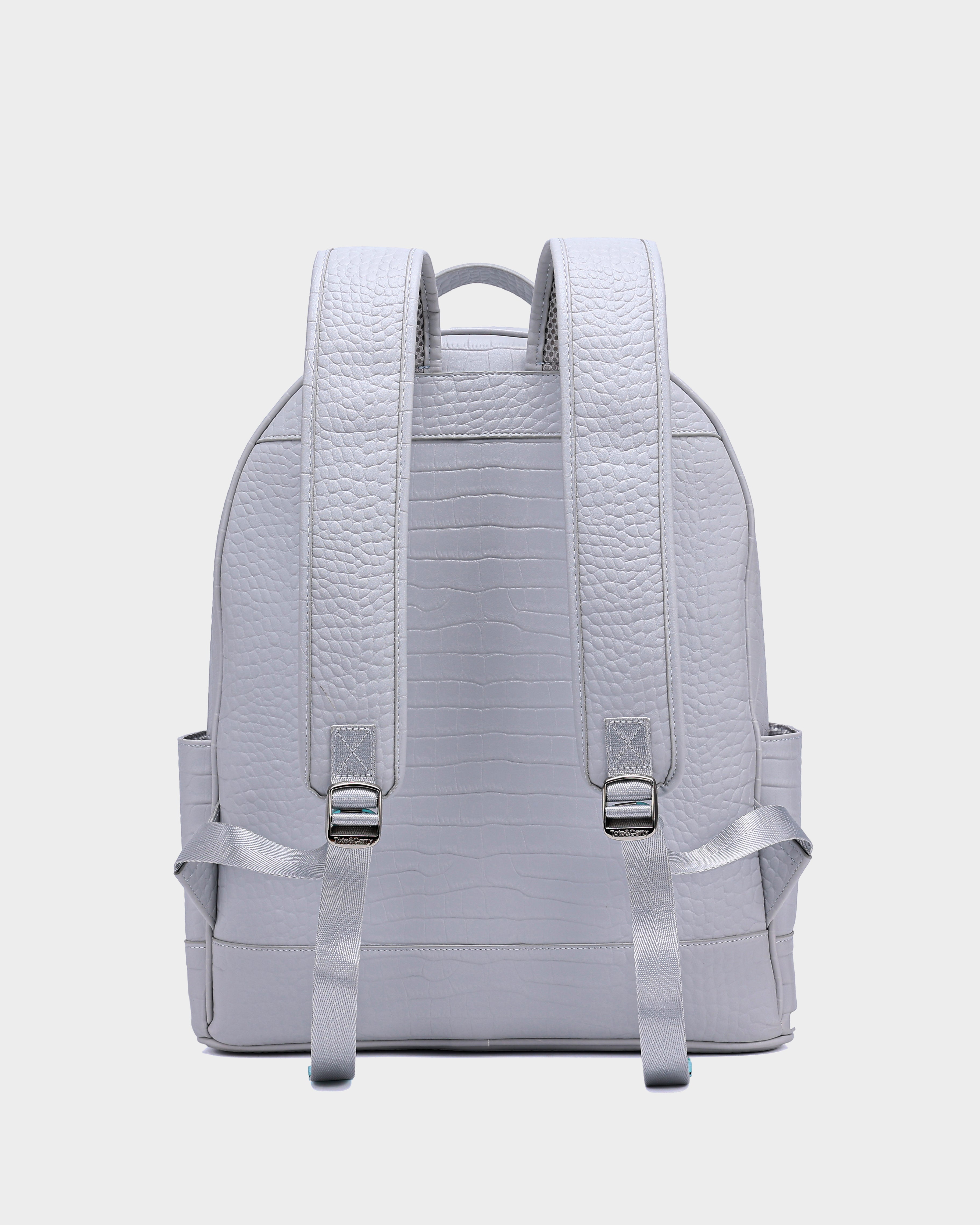 Premium Genuine Leather Backpack - Waterproof Grey Laptop Backpack for Men & Women - Stylish Travel, Work & College Commuter Bag