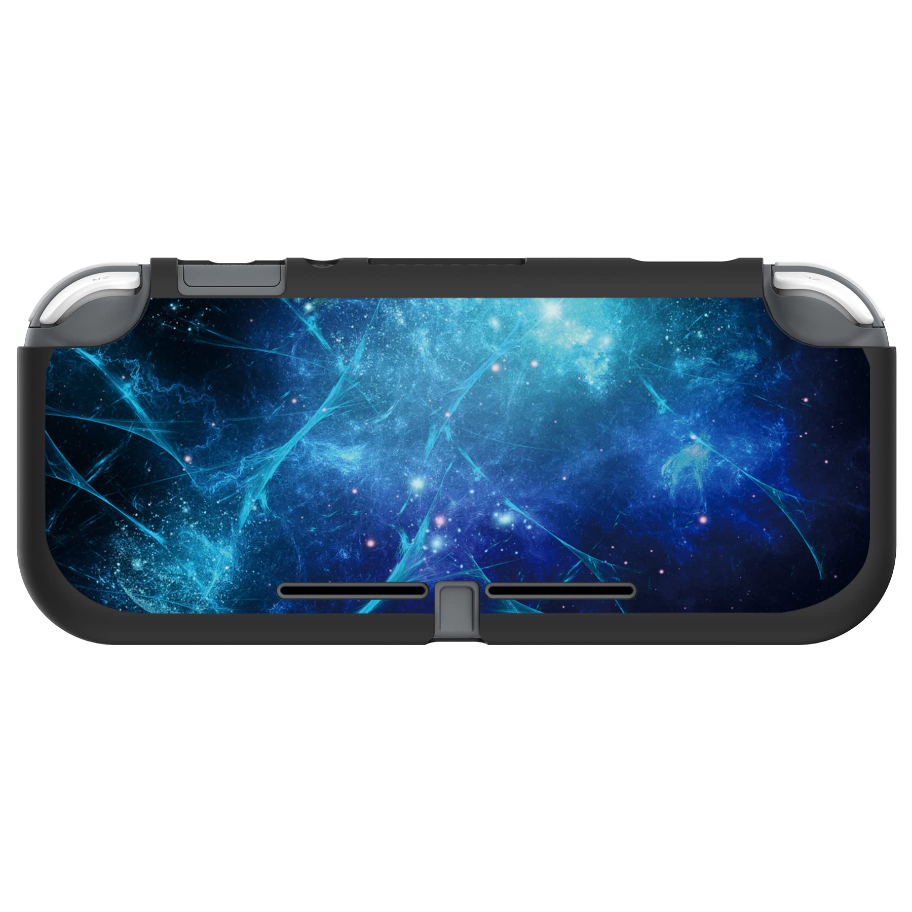PlayVital Blue Nebula Custom Protective Case for Nintendo Switch Lite - Soft TPU Slim Shockproof Cover with Anti-Slip Grip | Perfect for Gaming, Travel & Everyday Use