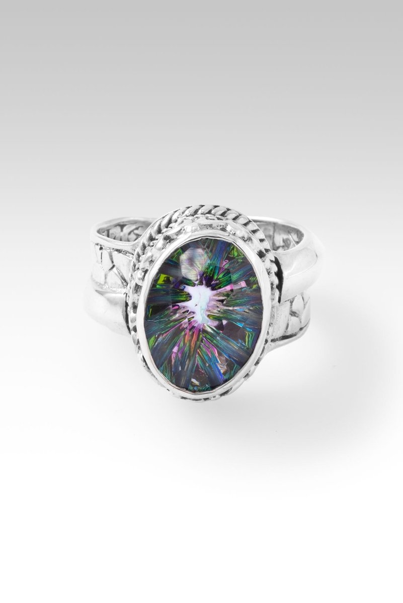Blessings Persist Ring™ - Chrome Chameleon™ Mystic Quartz Jewelry for Women, Elegant Adjustable Statement Ring for Everyday Wear, Gift for Her, Spiritual Healing Crystal Accessory | Perfect for Meditation, Yoga & Special Occasions