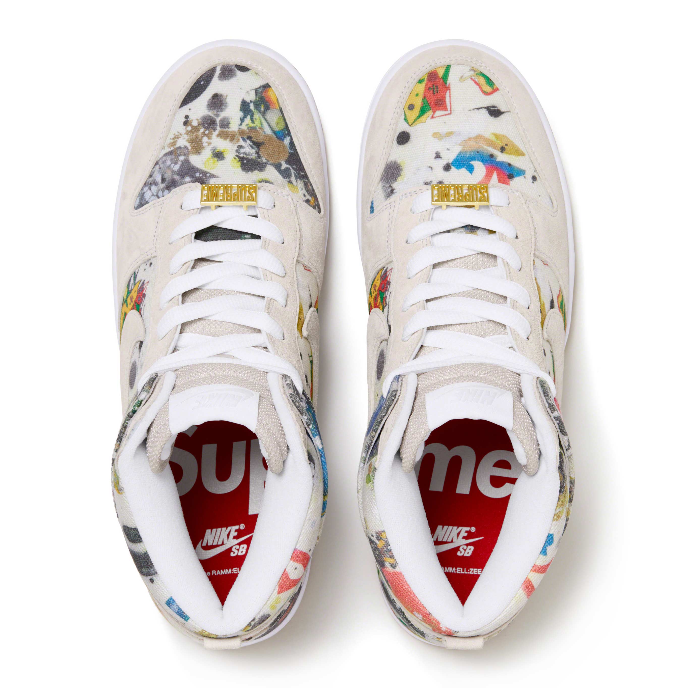 SUPREME 23FW NIKE SB® RAMMELLZEE DUNK HIGH Sneakers (FD8779-100) - Limited Edition Skate Shoes for Streetwear & Urban Fashion