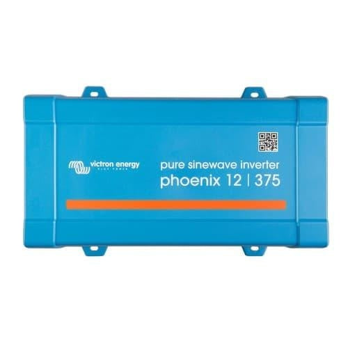 Victron Energy Phoenix Inverter 12V 375W 230V Pure Sine Wave Power Inverter with VE.Direct Port and SCHUKO Plug - Perfect for RVs, Boats, and Off-Grid Solar Systems