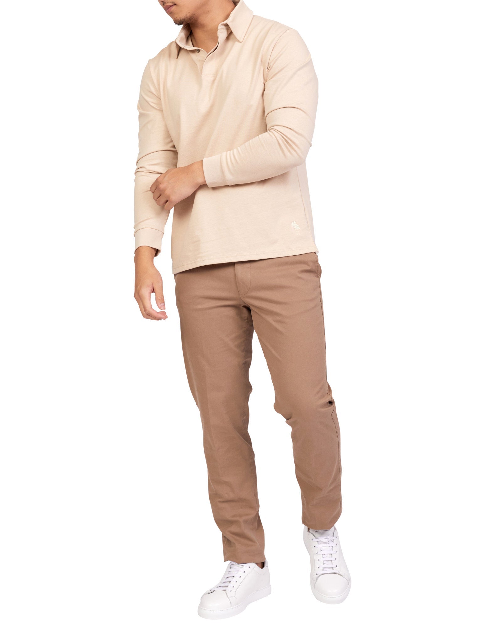 Bucks Casual Doug Rugby Shirt in Beige - Comfortable Men's Rugby Top for Casual Wear, Sports & Outdoor Activities