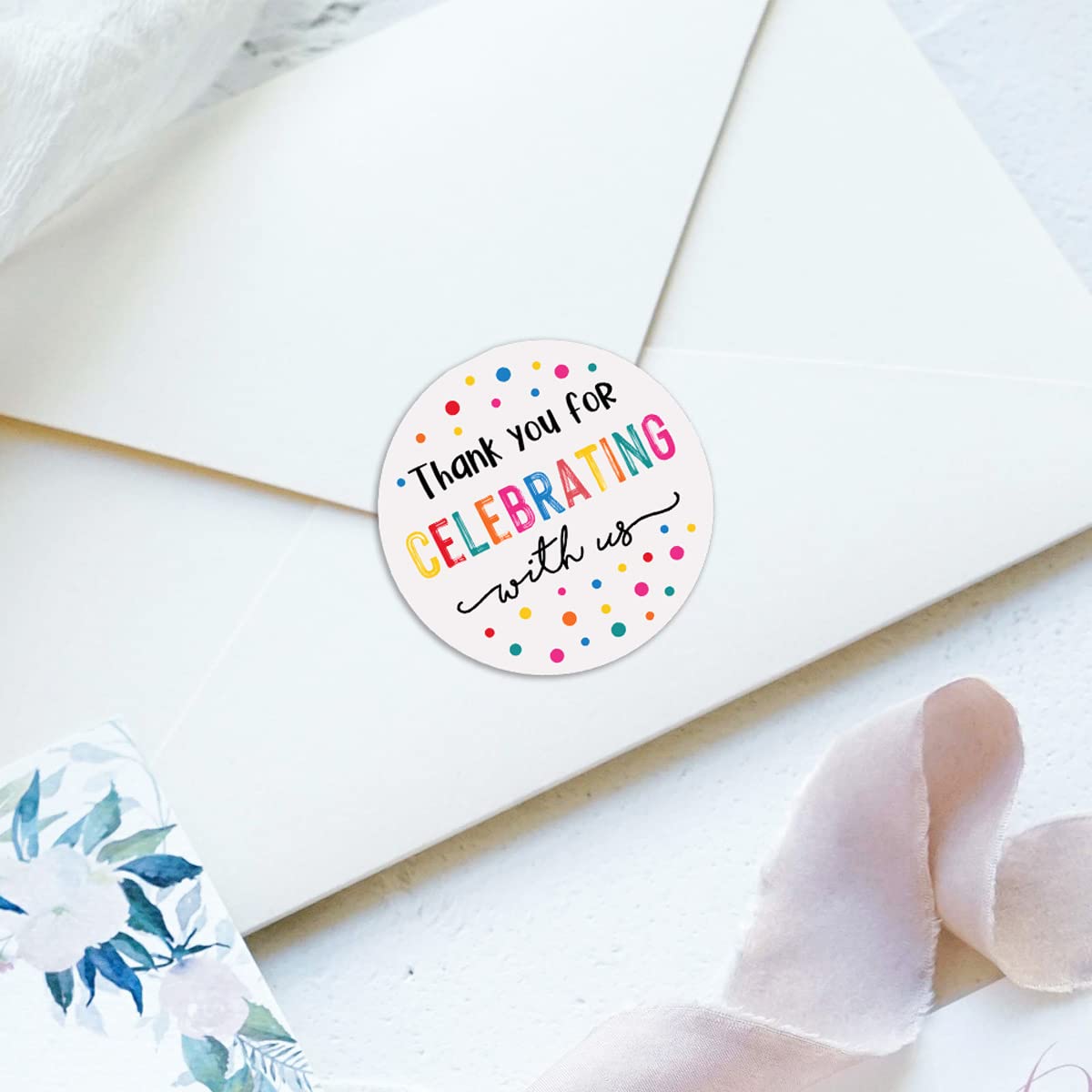 120x Thank You Stickers for Wedding, Baby Shower & Birthday Party Favors - Elegant Celebration Labels for Invitations, Gifts & Decorations - Perfect for DIY Events, Bridal Showers & Special Occasions