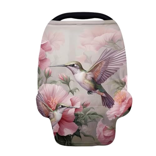 Pink Hummingbird Floral
