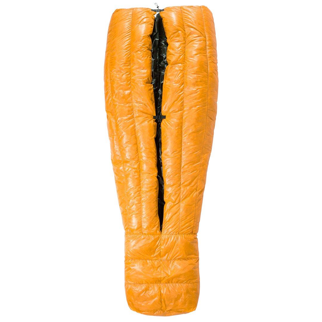 30F Solo Quilt - Ultralight Compact Backpacking Sleeping Bag for Camping & Hiking - Orange Slim Short Design for Warmth & Comfort