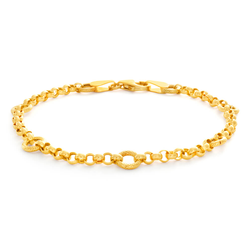 9ct Exquisite Yellow Gold Fancy Bracelet for Women - Elegant Jewelry Gift for Anniversary, Birthday & Special Occasions