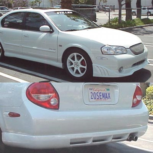 2000-2001 Nissan Maxima 4-Piece Touring Style Body Kit - Front & Rear Bumper Lip Spoiler & Side Skirts - Perfect for Car Enthusiasts & Street Racing Upgrades