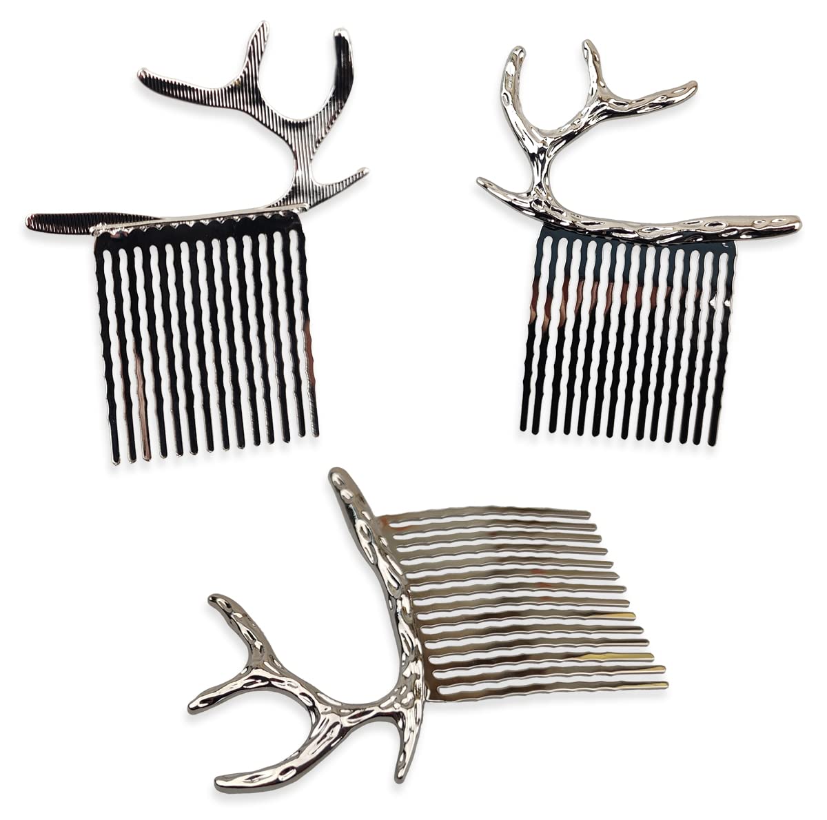 4PCS Alloy Hair Combs - Metal French Twist Clips for Women & Girls - Party & Wedding Accessories