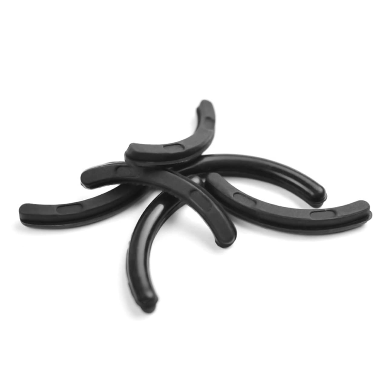 16 Pack Black Silicone Eyelash Curler Refill Pads - Safe & Professional Replacement Pads for Mascara & Eyeliner - Perfect for Salon, Home & Travel Use