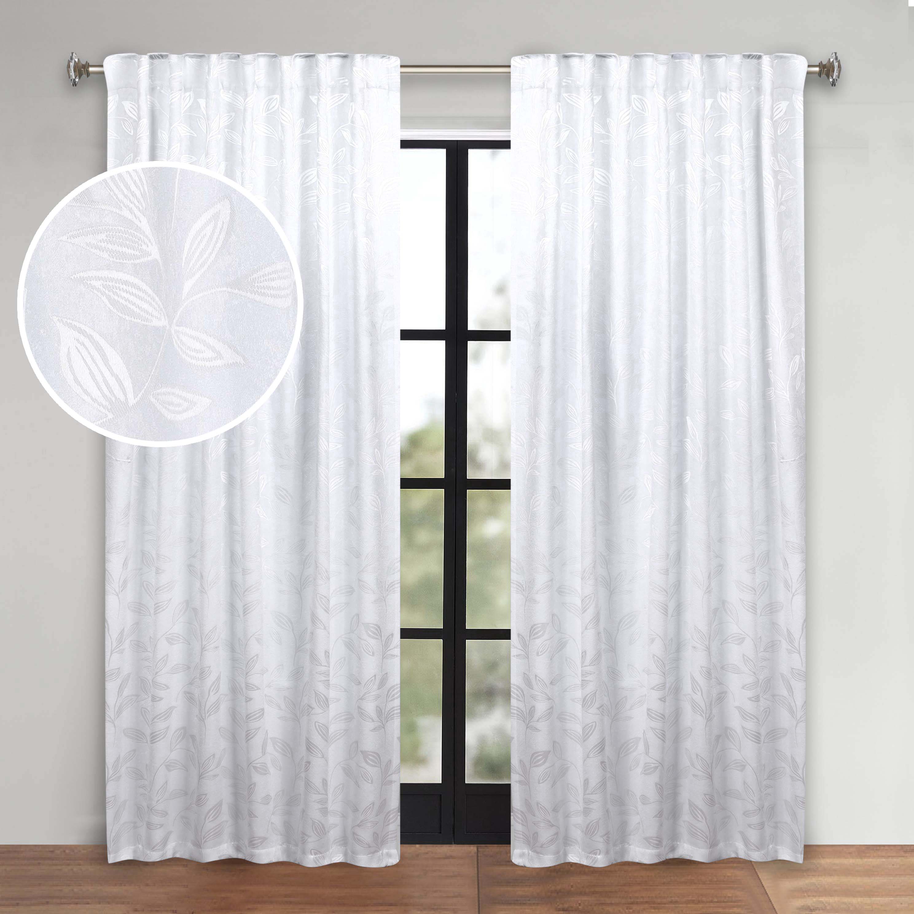 Premium Blackout Curtains for Bedroom - Super Soft Thermal Insulated Room Darkening Drapes with Back Tab Design (Set of 2 Panels) - Perfect for Nursery, Home Theater & Shift Workers