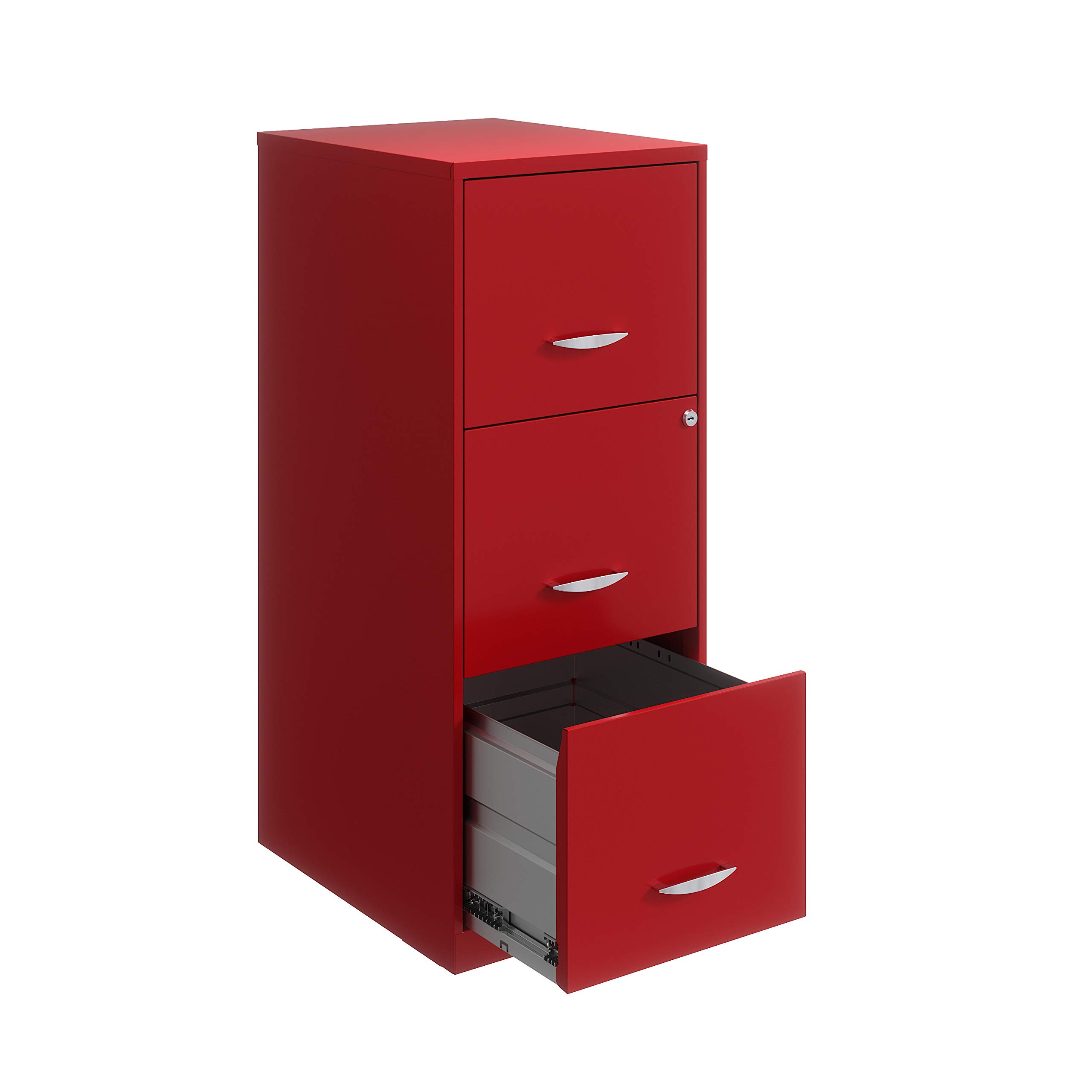 Smart File Cabinet Organizer - 4 Drawer Storage Solution for Office & Home, Red - Perfect for Documents, Files & Office Supplies