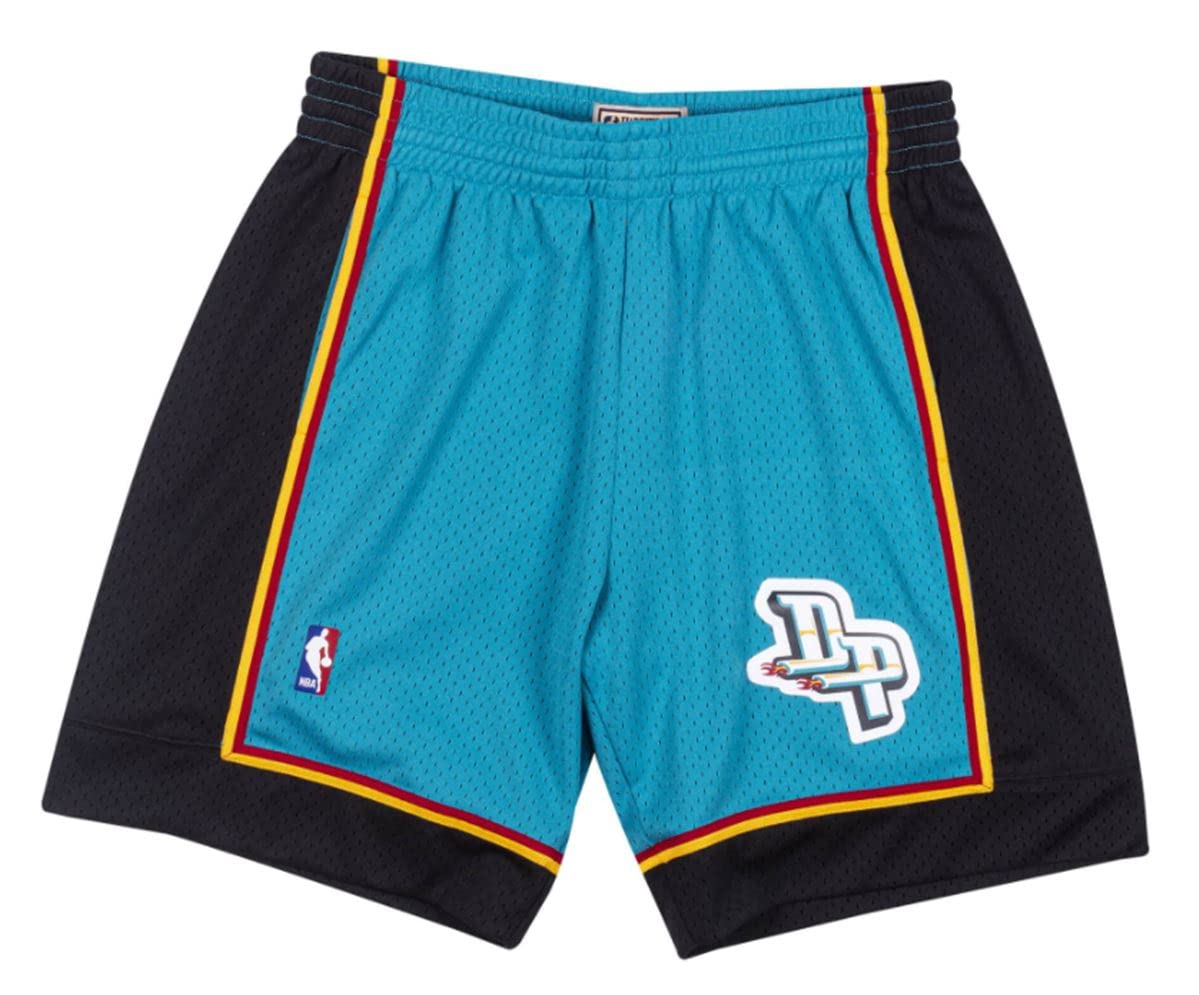 Mitchell & Ness Detroit Pistons 1998-99 NBA Men's Swingman Basketball Shorts - Vintage Retro Athletic Wear for Fans & Street Style