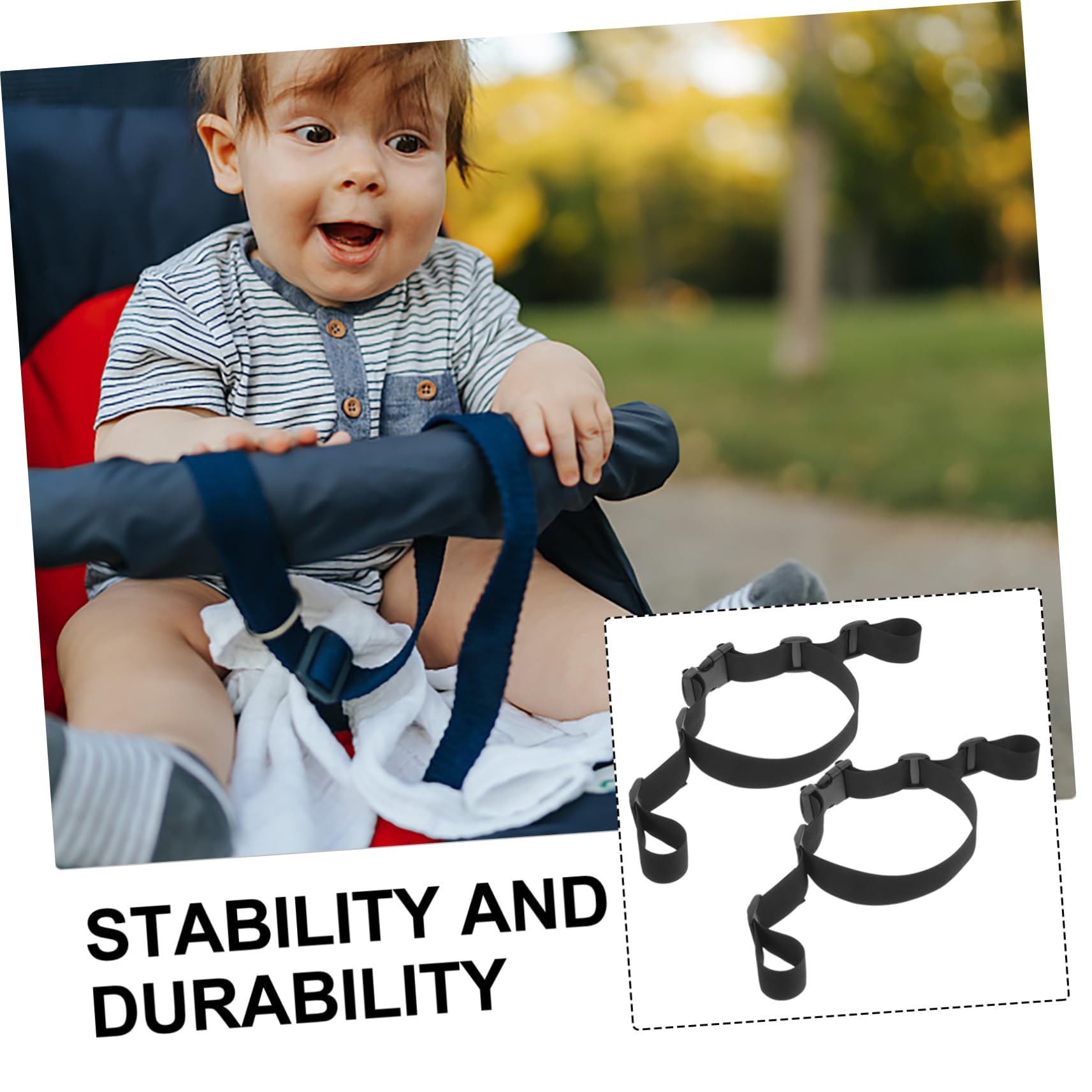 VICASKY 2-Pack Adjustable High Chair Straps - Replacement Pushchair Harness for Baby Strollers & High Chairs - Secure & Comfortable Child Safety Straps for Dining, Travel & Outdoor Activities