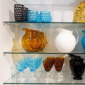 Mario Luca Giusti Set of 6 Dolce Vita Water Glasses in Turquoise - Elegant Drinking Glasses for Water, Juice & Cocktails, Perfect for Dinner Parties & Home Decor