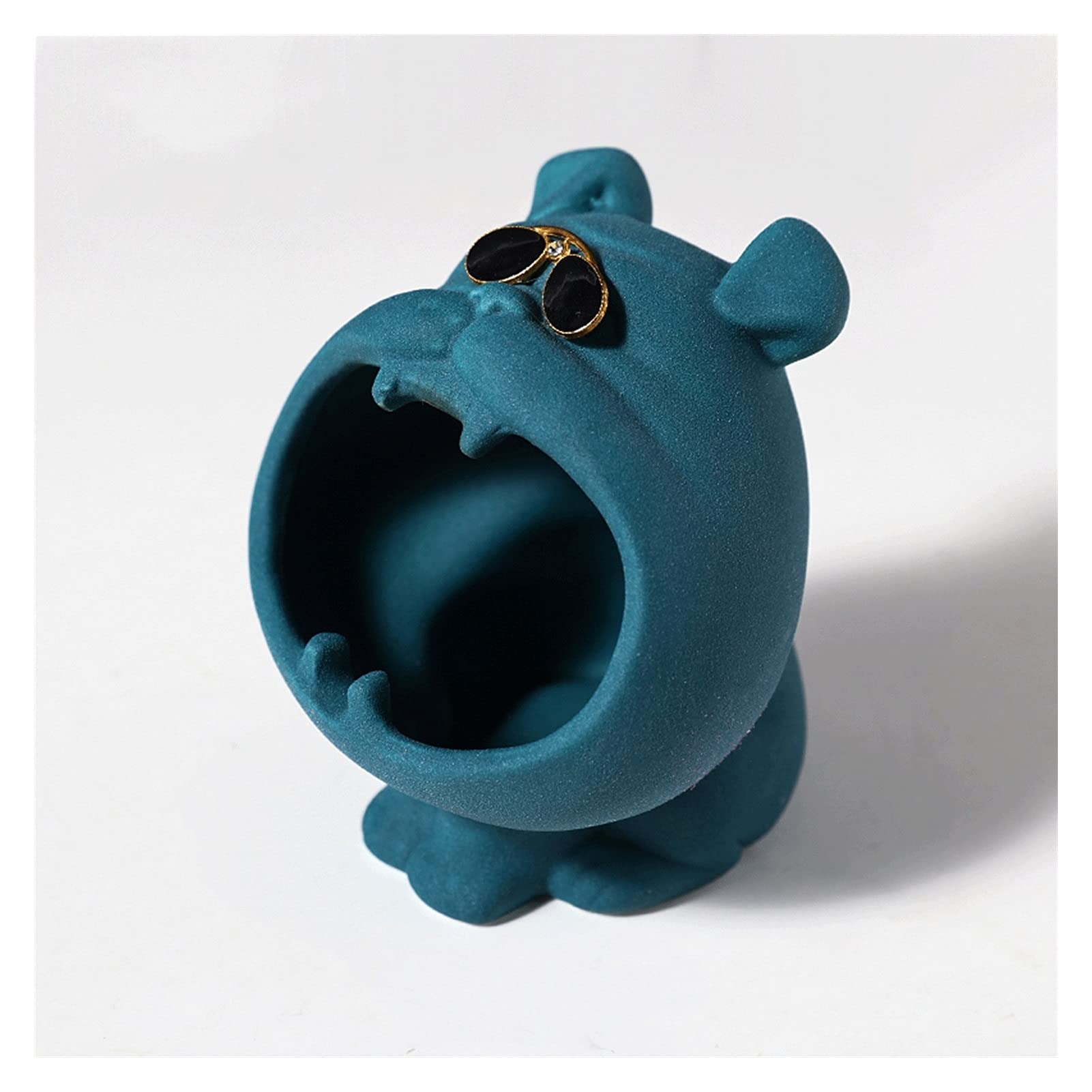 TOMYEUS Large Capacity Dog Shape Ashtray - 4 Inch Creative Home/Office Ash Tray for Bar, Living Room & Coffee Table - Blue | Perfect for Smoking Areas, Outdoor Patio & Man Cave Decor