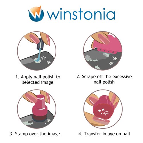 Winstonia 3-Piece Christmas Nail Stamping Plates Set - Festive Winter Holiday Designs (Sweater Weather, Tis the Season, A) | DIY Nail Art Kit for Christmas Parties, Gift Giving & Winter Nail Decoration