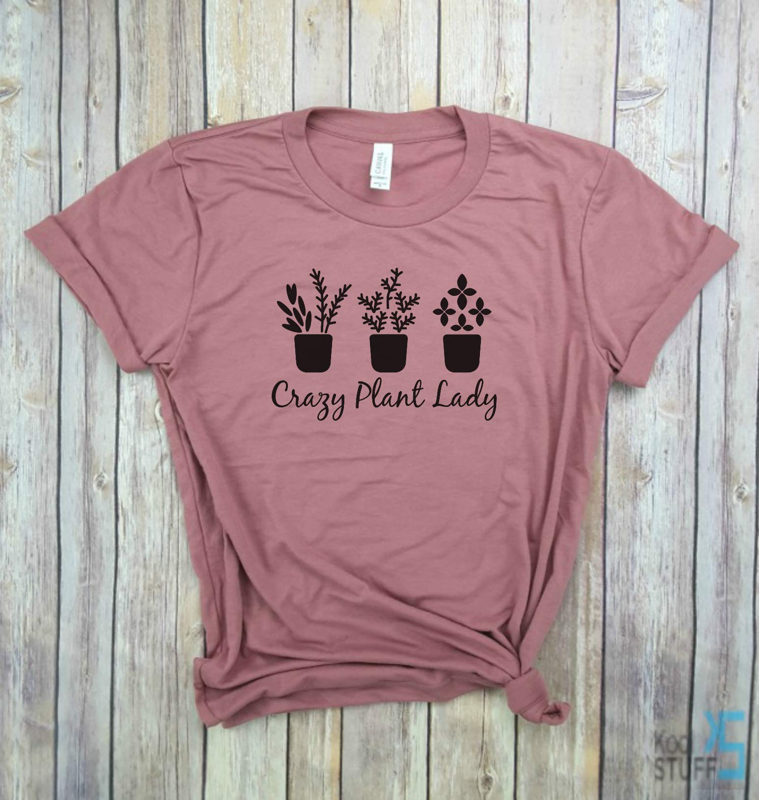 Crazy Plant Lady T-Shirt - Gardening Shirt for Women, Plant Lover, Vegan & Eco-Friendly Apparel, Perfect for Farmers, Gardeners & Plant Enthusiasts - Great for Gardening, Farm Work & Outdoor Activities