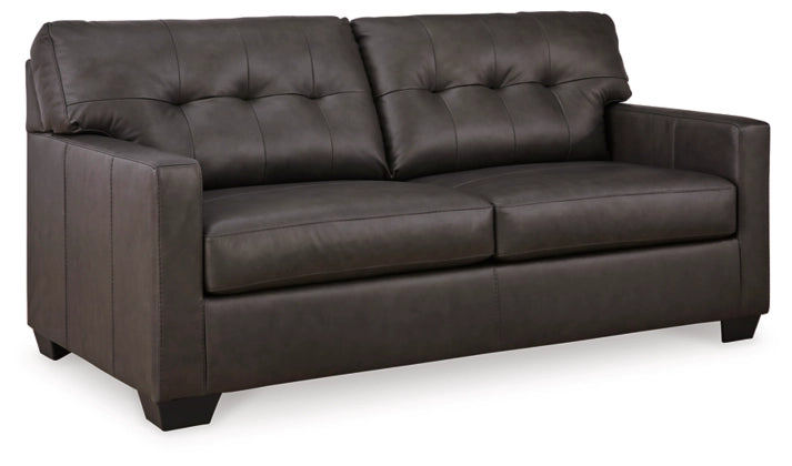 Belziani Genuine Leather Full Sofa Sleeper - Convertible Sleeper Sofa Bed for Living Room, Guest Room & Small Spaces
