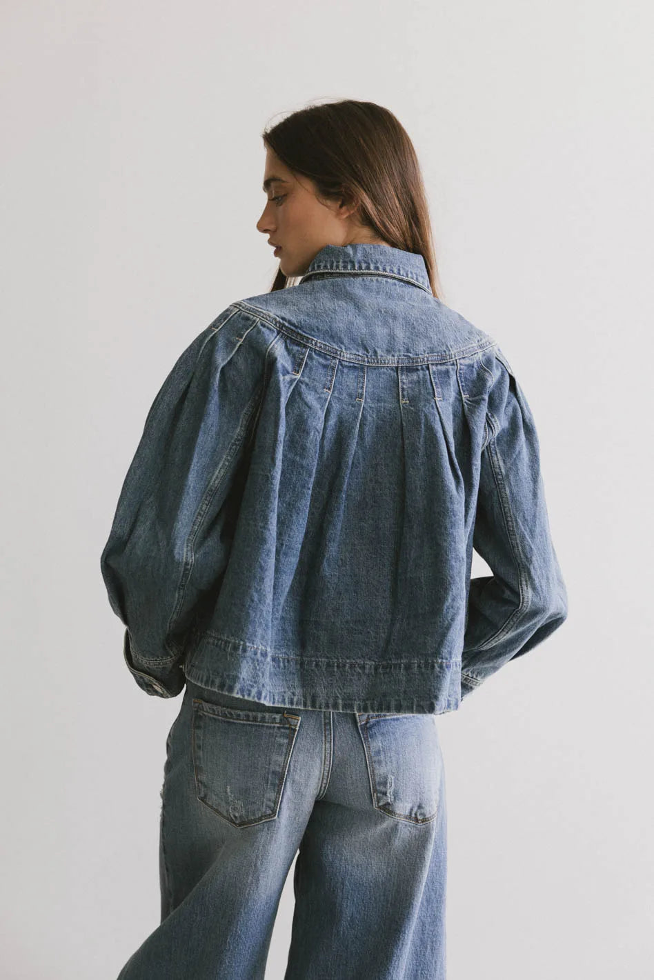 Lennon Denim Jacket for Women - Vintage Distressed Denim Jacket with Button Front & Chest Pockets - Perfect for Casual Outfits, Music Festivals & Streetwear Fashion