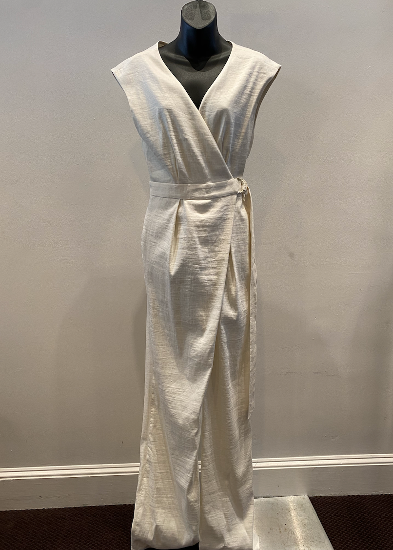 Linen Wrap D-Ring Jumpsuit for Women - Comfortable & Stylish Summer Outfit for Casual Wear, Beach, and Travel
