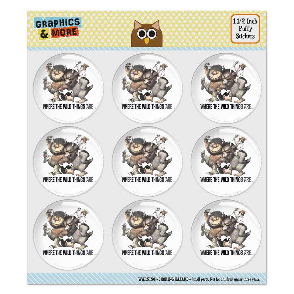 Where The Wild Things Are March Puffy Bubble Dome Stickers - Scrapbooking & Crafting Supplies for DIY Projects, Journals, and Card Making