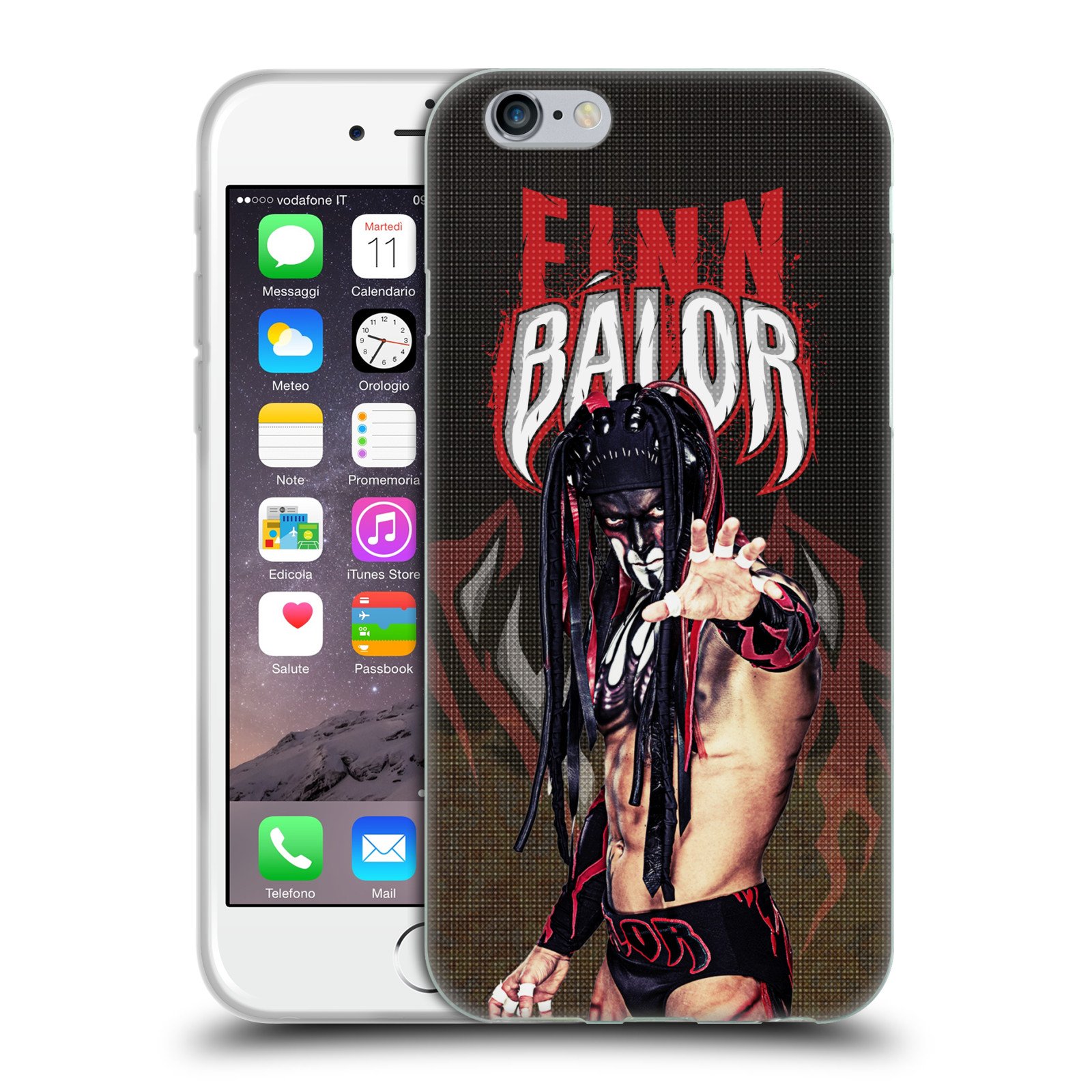 Official WWE Finn Bálor LED Image Soft Gel Case for Apple iPhone 6/6s - Durable Protective Phone Cover with Glow-in-the-Dark Design, Perfect for WWE Fans & Nighttime Visibility