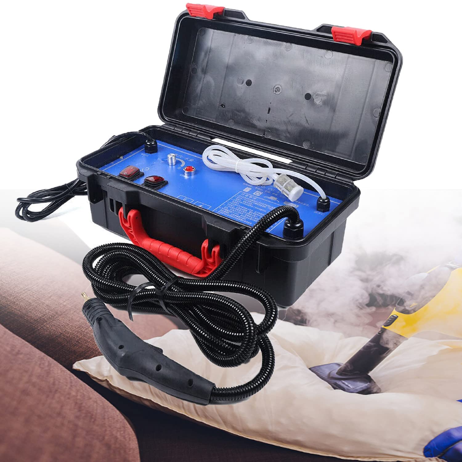 WZFANJIJ 3000W High Pressure Handheld Steam Cleaner - Portable Steam Cleaning Machine for Kitchen, Bathroom, Furniture & Car Detailing (220V) | Perfect for Deep Cleaning Stains, Grease & Sanitizing Surfaces