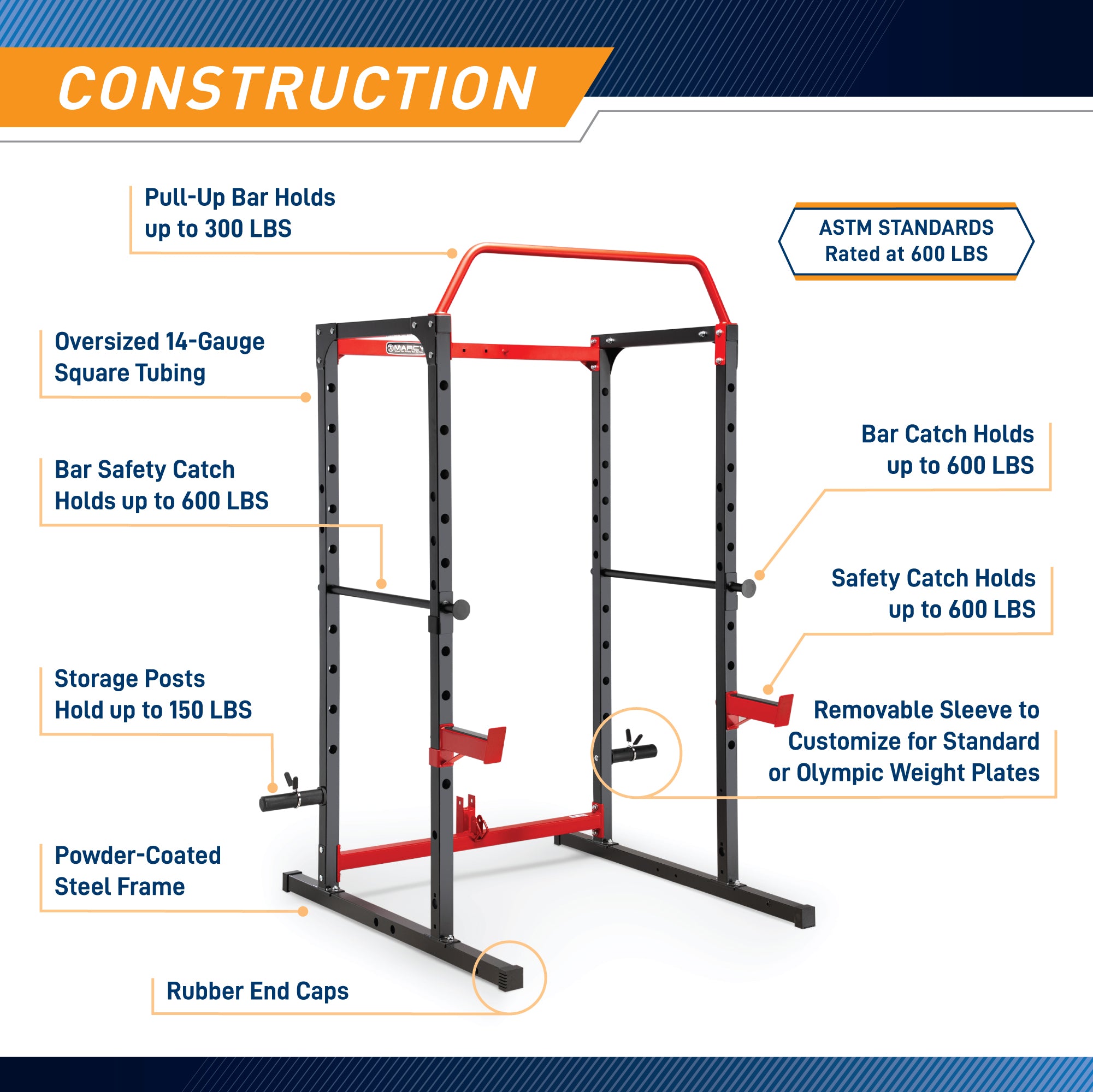 Marcy Power Cage System SM 0562 - Heavy Duty Home Gym Equipment for Strength Training & Weightlifting | Perfect for Garage, Basement & Home Workouts