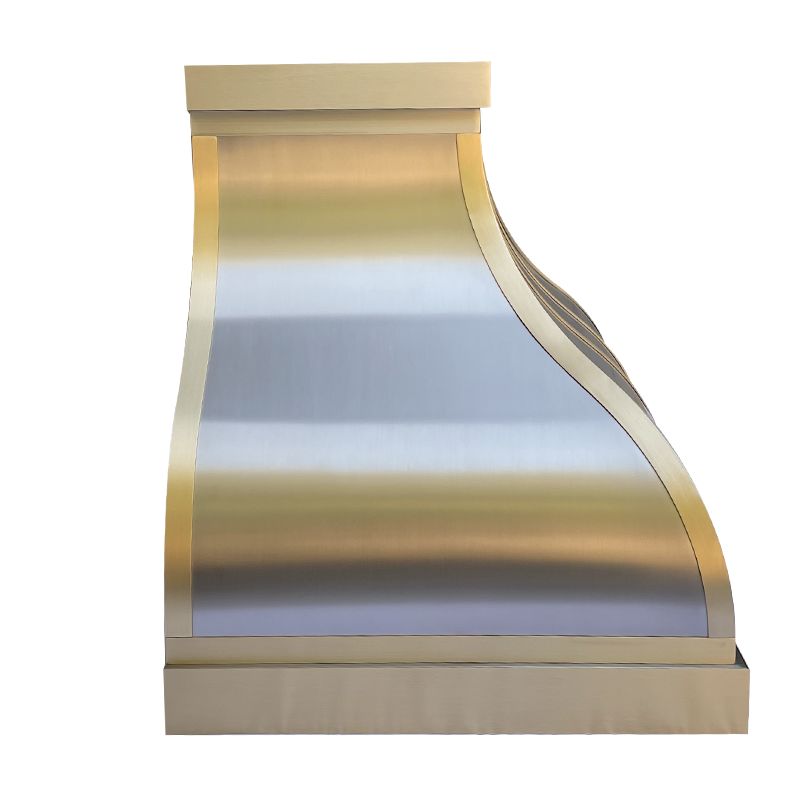 RHM Brushed Stainless Steel Custom Range Hood - Bell Style Kitchen Ventilation for Kara - Perfect for Modern Kitchens & Restaurant Use