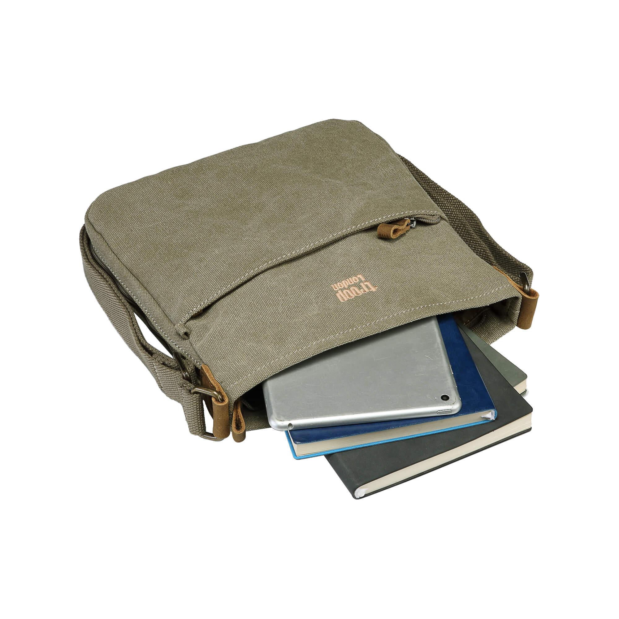 Troop London Classic Canvas Crossbody Bag for Men & Women - Stylish & Durable Shoulder Bag for Travel, Work & Everyday Use