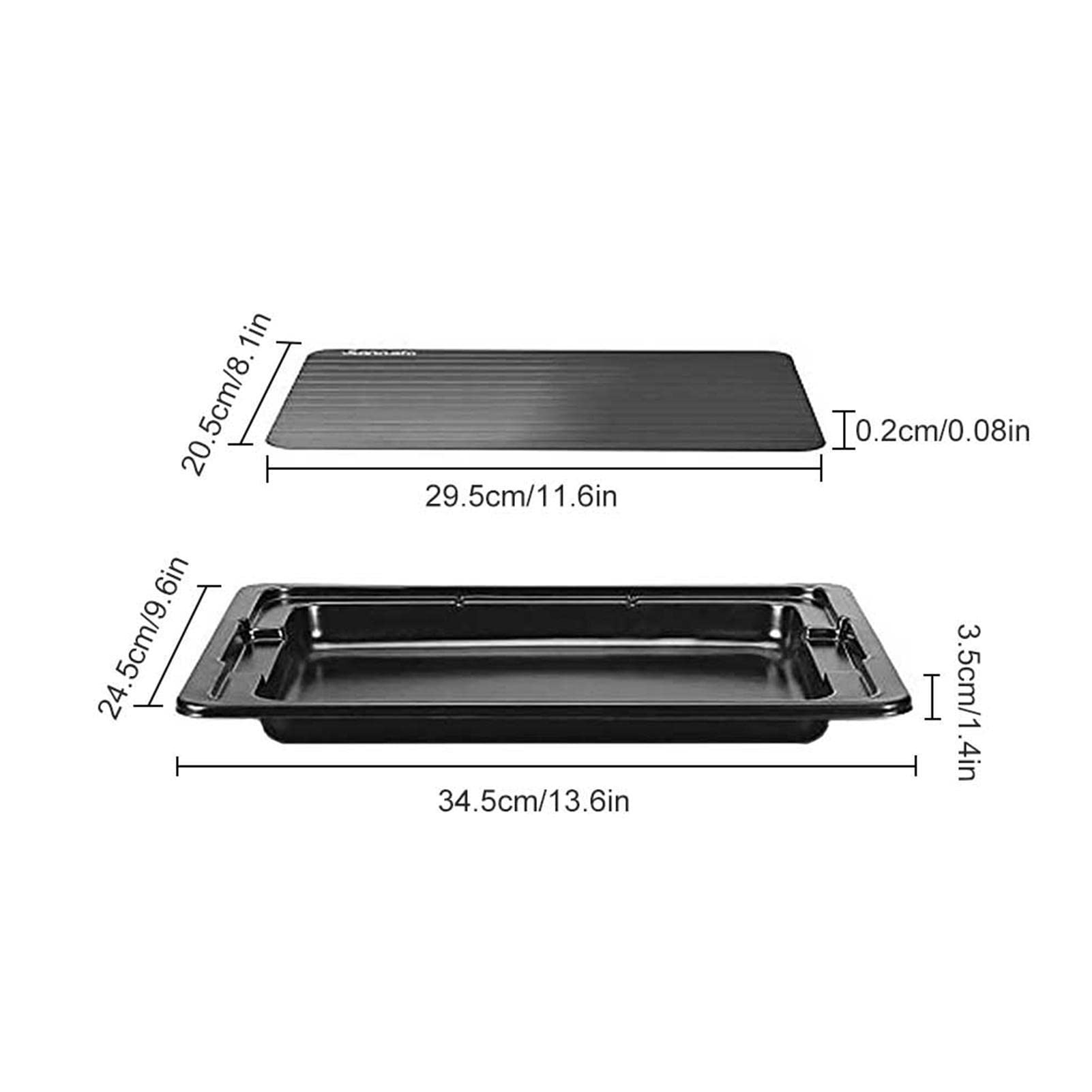 Fast Thawing Tray for Meat & Frozen Foods | Quick Defrosting with Drip Tray | Saves Time & Prevents Mess | Perfect for Kitchen, Camping & Meal Prep