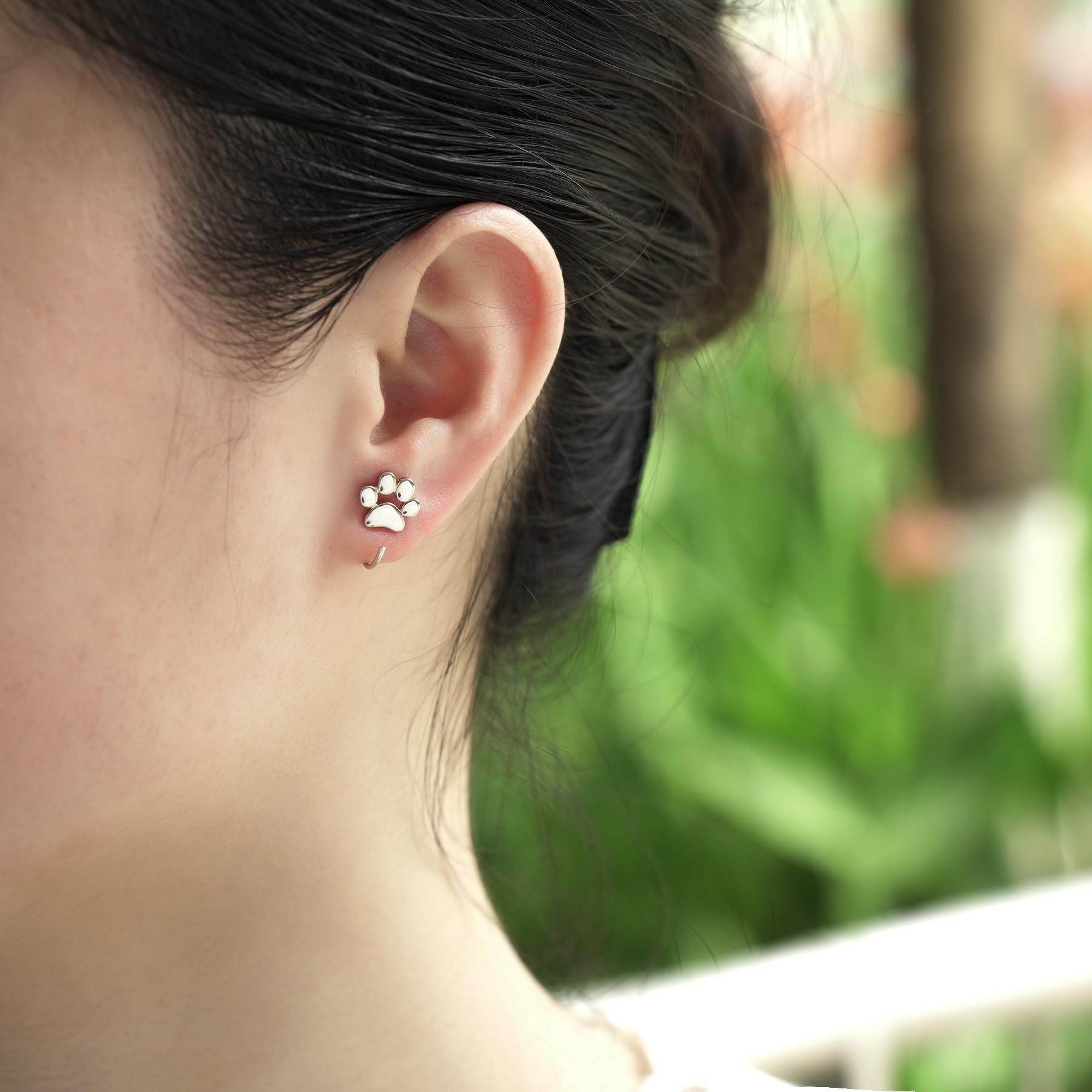 925 Sterling Silver Animal Huggie Hoop Earrings - Paw, Panda, Ladybug, Butterfly & Cat Designs | Dainty Second Hole Earrings for Women | Perfect for Everyday Wear, Gifts & Boho Fashion