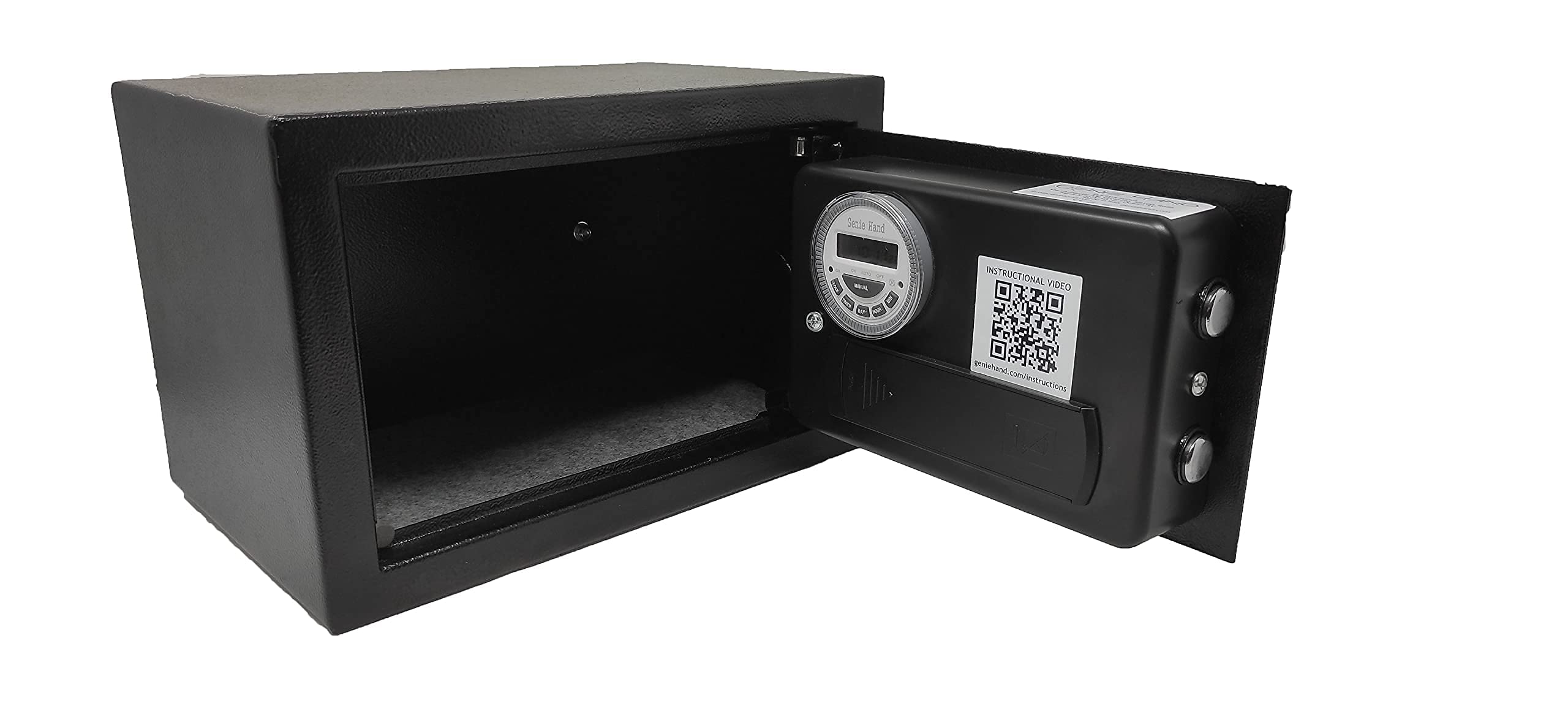 Genie Hand Time Lock Safe with Weekly/Daily Timer - B-Class Security Lock & Anti-Bounce Technology - Perfect for Home, Office, and Retail Cash Management