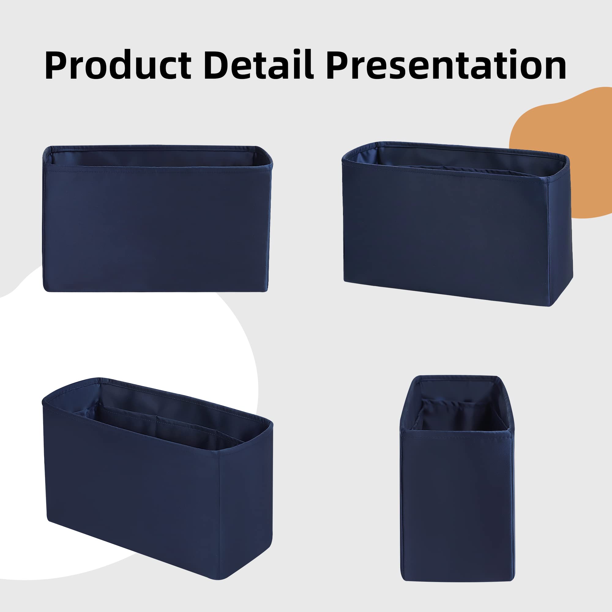 DGAZ Silk Purse Organizer Insert for Dior Book Tote Mini/S/M/L - Premium Bag Organizer with Silky Smooth Fabric - Luxury Handbag & Tote Shaper (Treasure Blue, BT-S) - Perfect for Travel, Work & Everyday Use