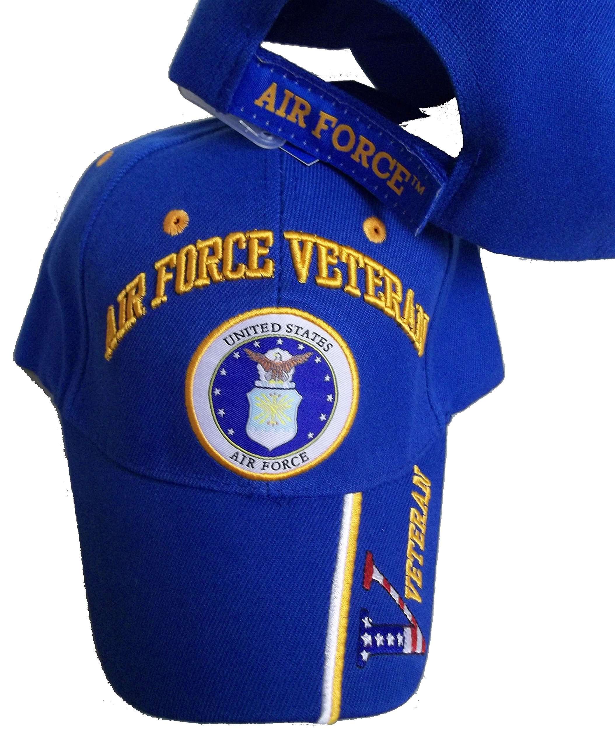 U.S. Air Force Veteran Embroidered Baseball Cap - Blue Military Style Hat for Men & Women - Perfect for Veterans Day, Patriotic Events & Outdoor Activities