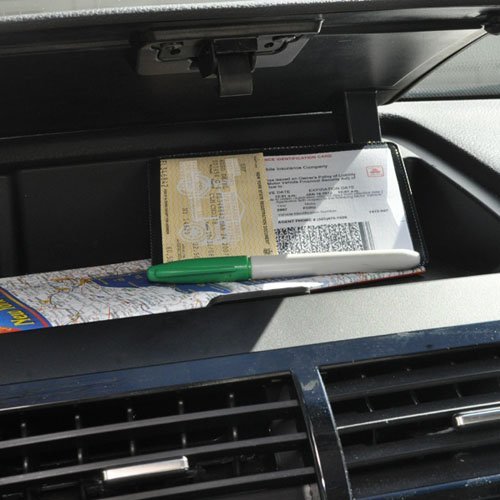 StoreSMART Navy Blue Auto Insurance & ID Card Holders (100 Pack) - Waterproof RFID Blocking Card Protectors for Drivers, Travel & Organization - RFS20-NB100