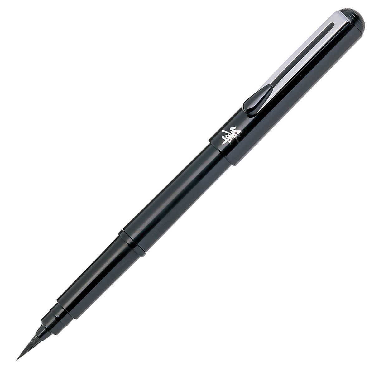 Pentel Pocket Brush Pen - Silver | Fine Tip Brush Marker for Calligraphy, Drawing & Hand Lettering | Portable Art Supplies for Artists & Students