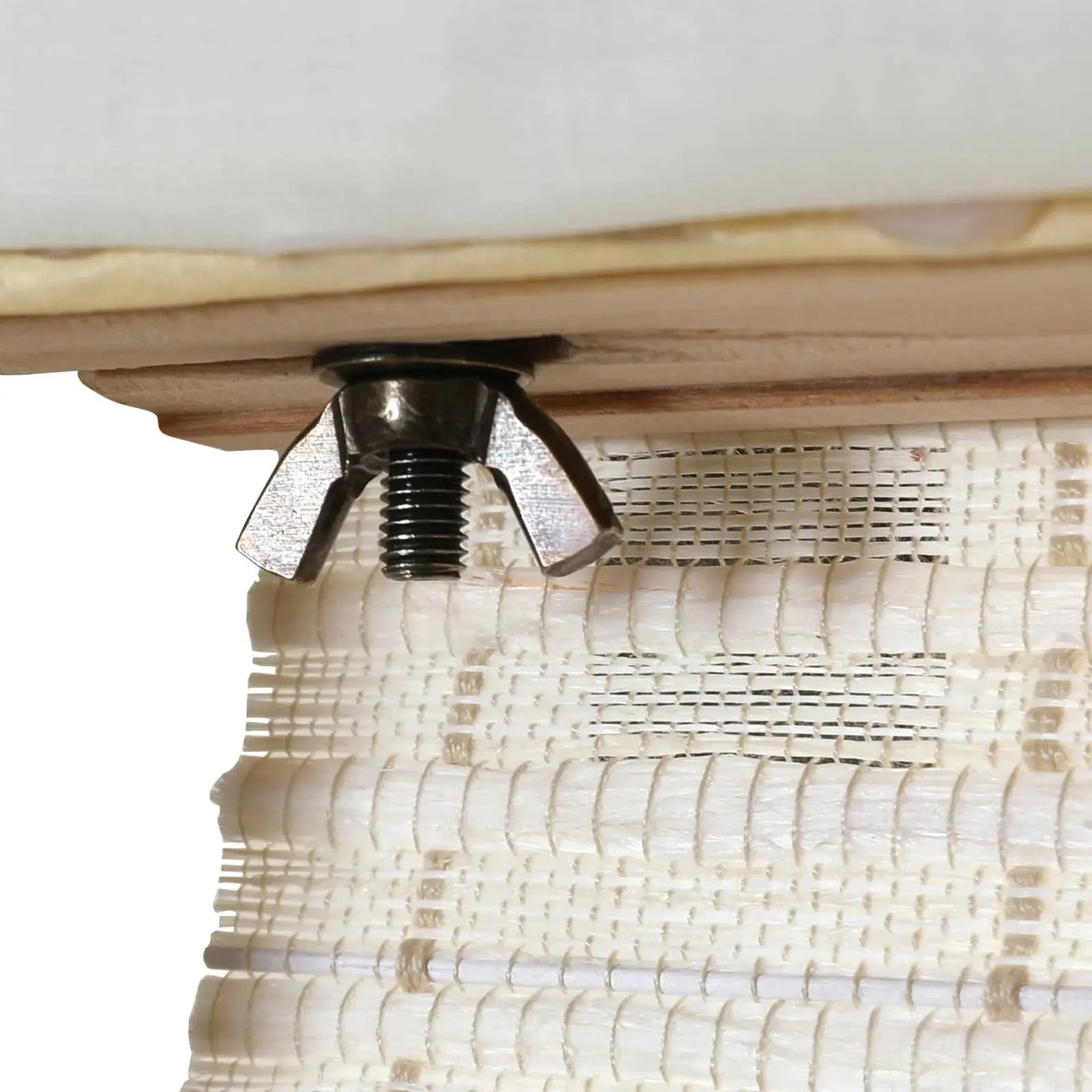 Rae Natural Ramie Woven Wood Window Shades in Mustard - Eco-Friendly Bamboo Blinds for Living Room, Bedroom & Office