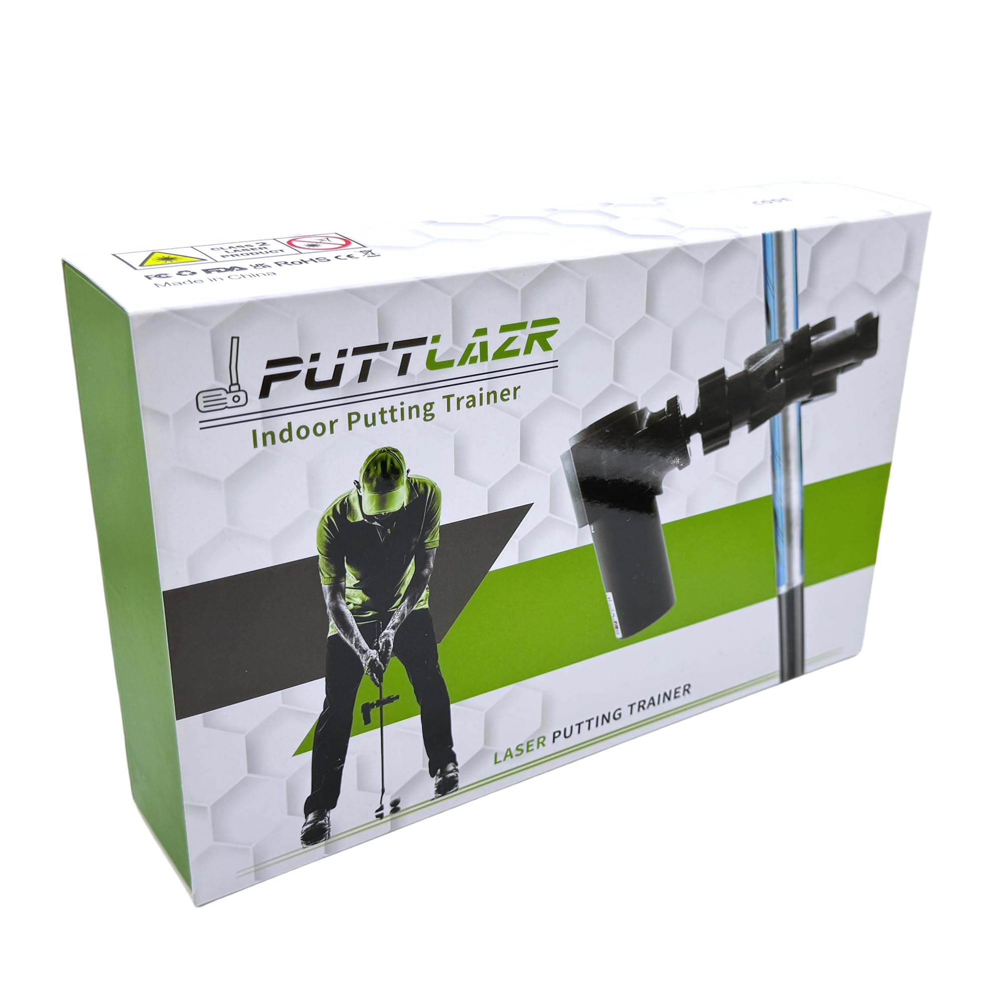 Premium Indoor Golf Training Aid - Green Line Golf Putting Trainer for Perfect Alignment | Perfect Golf Gift for Men & Golf Accessories | Improve Putting Skills at Home or Office