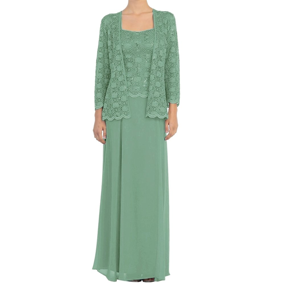 Elegant Mother of The Bride Dresses - Long Formal Evening Gowns with Lace Jacket for Wedding Guest, Groom Party & Special Occasions | Perfect for Church Ceremonies, Receptions & Formal Events