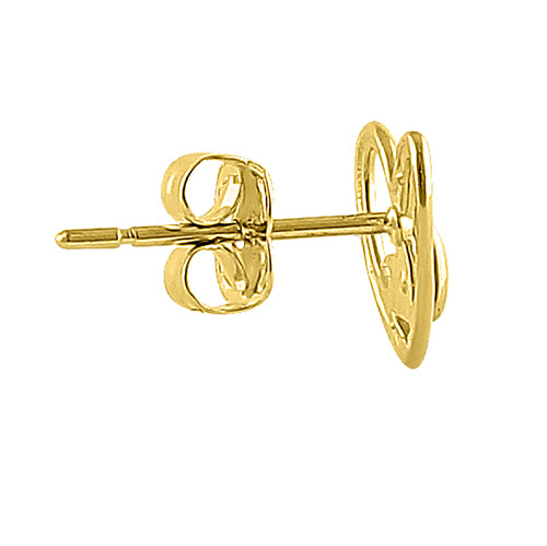 14K Yellow Gold & Rose Gold Double Heart Earrings for Women - Elegant Valentine's Day Gift, Anniversary Present, Romantic Jewelry for Her - Perfect for Date Nights, Weddings & Special Occasions
