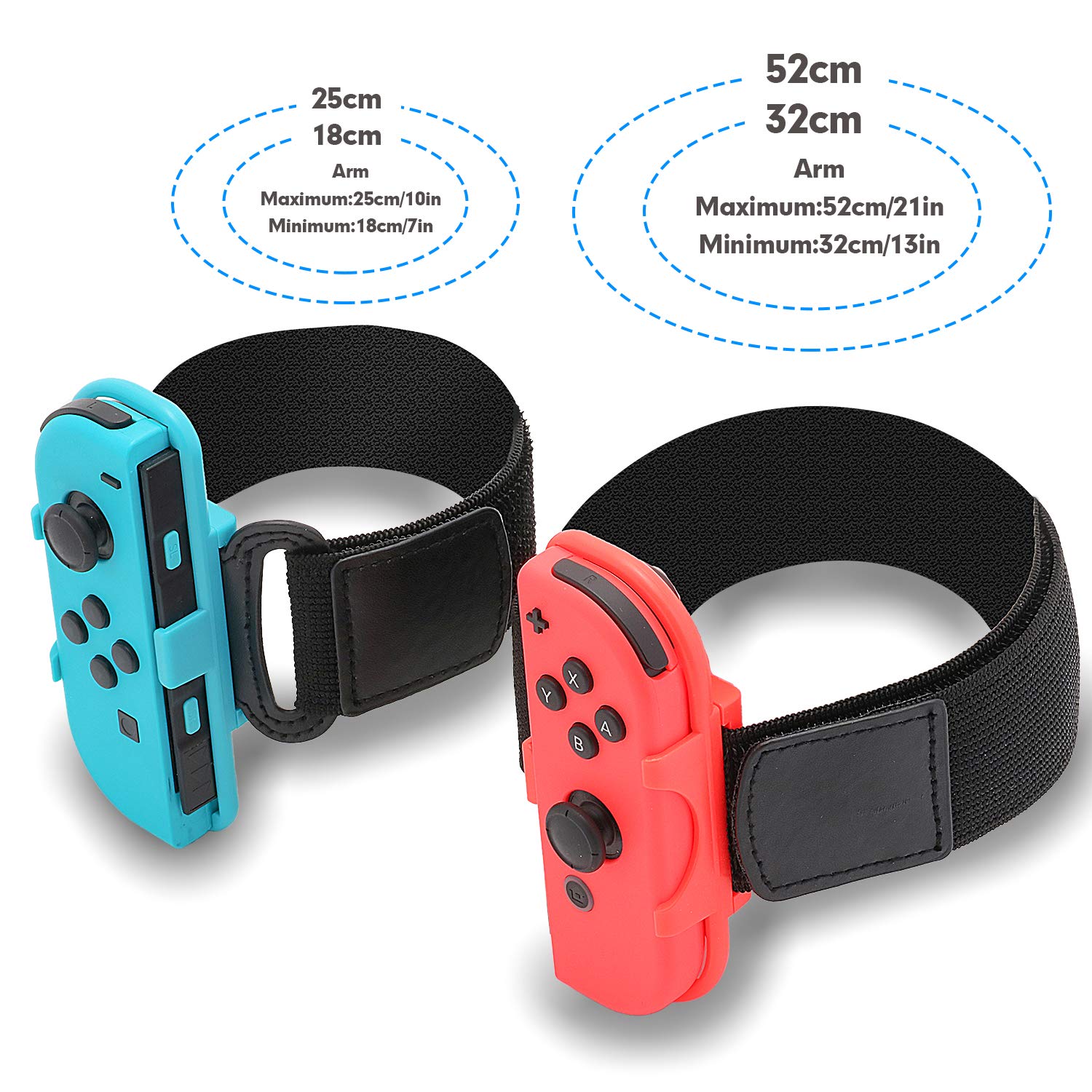 HEATFUN Leg Strap for Nintendo Switch Sports & Ring Fit Adventure - Includes 1 Leg Accessory & 1 Wrist Band - Perfect for Switch Dance Games, Fitness Training & Active Gaming