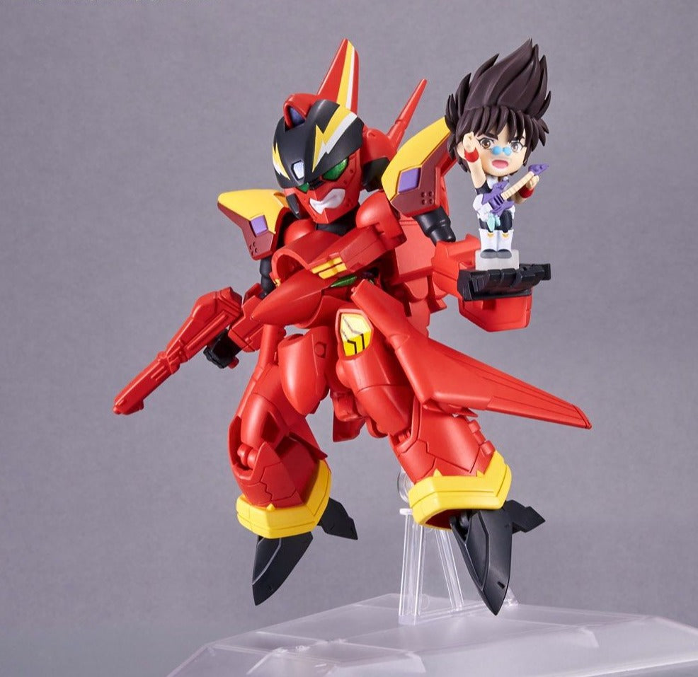 Bandai Tiny Session Macross 7 VF-19 Custom Fire Valkyrie & Basara Nekki Action Figure Set - Anime Collectible Model for Display & Play - Perfect for Macross Fans & Toy Collectors