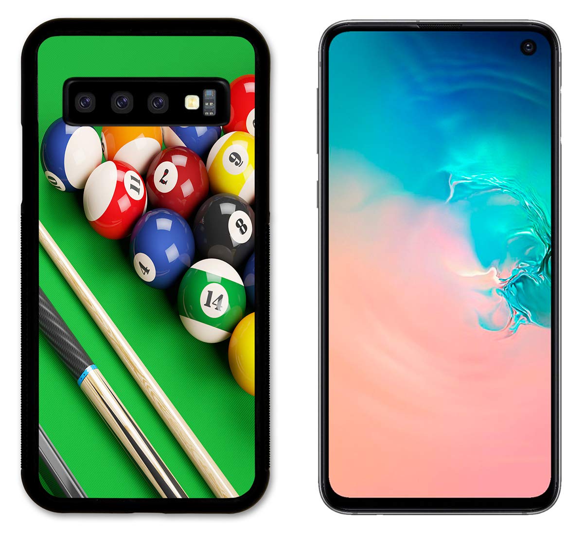 Slim Fit Samsung Galaxy S10 Phone Case - Premium Shockproof Protective Cover with Billiards Rack & Cue Design - Perfect for Everyday Use, Gaming Enthusiasts, and Pool Lovers