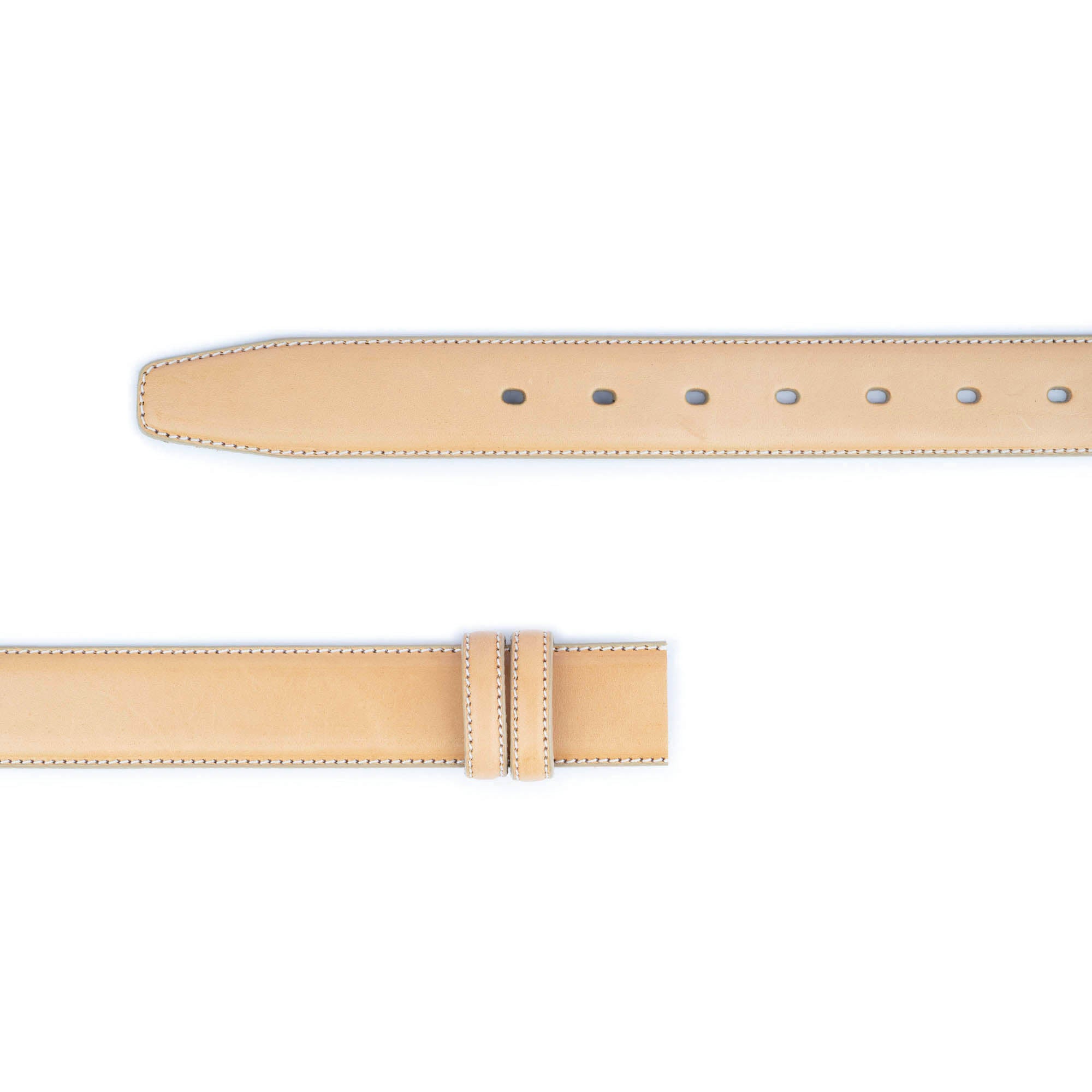 Beige Genuine Leather Belt Strap for Men - Premium Replacement for Montblanc Buckles | Perfect for Business Attire, Formal Wear & Office Fashion