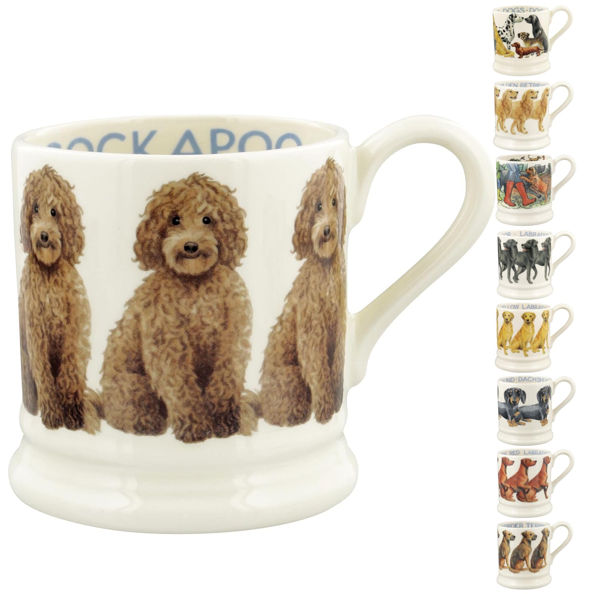 Emma Bridgewater Tazza Grande 1/2 Pint 300ml Coffee Mug - Unique Breakfast Cup for Coffee, Cappuccino & Tea - Adorable Cockapoo Design Ceramic Mug - Perfect for Home, Office & Gift Giving